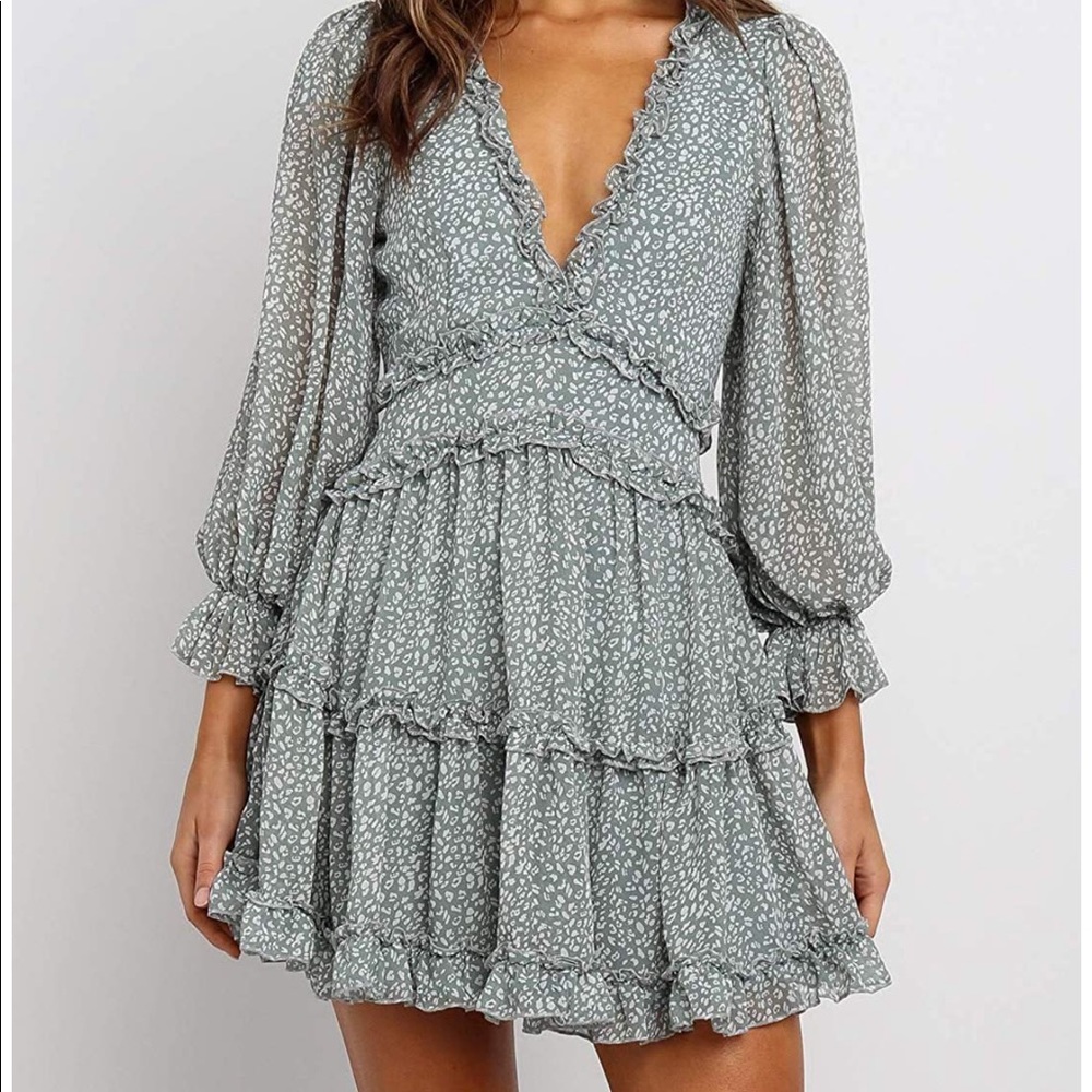 Ruffle Mini Swing Dress